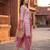 Pink printed cotton blend stitched floral print salwar kurta dupatta for women