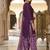 Purple printed cotton blend stitched floral print salwar kurta dupatta for women