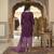 Purple printed cotton blend stitched floral print salwar kurta dupatta for women