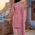 Pink printed cotton blend stitched bandhani print salwar kurta dupatta for women