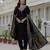 Black coding embroidery with sequins work  roman silk straight kurti pant dupatta set