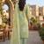 Green printed cotton blend stitched floral print salwar kurta dupatta for women