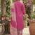 Pink printed cotton blend stitched geometric print salwar kurta dupatta for women