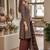 Brown printed cotton blend stitched ethnic motif print salwar kurta dupatta for women