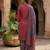 Red printed cotton blend stitched geometric print salwar kurta dupatta for women