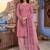 Pink printed cotton blend stitched bandhani print salwar kurta dupatta for women