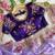 Lavender Color embroidery  sequence Work Silk Blend Saree
