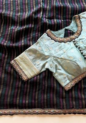 Wine Color georgettete Saree With Blouse 2