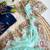 Sky Blue Color embroidery  sequence Work Silk Blend Saree