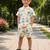 Multicolor printed cotton blend kids cord set