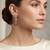 Gold Plated CZ Long Bar Leafe Hoop Dangle Drop Earrings for Girls and Wo 