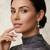 Gold Plated CZ Long Bar Circular Geometric Hoop Dangle Drop Earrings for Girls and Wo 