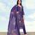 Purple simar kurta set with floral print