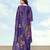 Purple simar kurta set with floral print