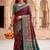 Wine Color  Kashmiri Thread Wooven Work Silk Blend Saree