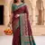 Wine Color  Kashmiri Thread Wooven Work Silk Blend Saree
