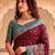 Wine Color  Kashmiri Thread Wooven Work Silk Blend Saree