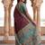 Wine Color  Kashmiri Thread Wooven Work Silk Blend Saree