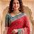 Red Color  Kashmiri Thread Wooven Work Silk Blend Saree