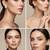 Wo  Set of 6 Gold-Plated Pear-Beaded Hoop Earrings 