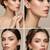 Wo  Set of 6 Gold-Plated Pear-Beaded Hoop Earrings 