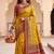 Yellow Color  Kashmiri Thread Wooven Work Silk Blend Saree
