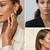 Wo  Set of 3 Rose-Gold-Plated Pear-Beaded Hoop Earrings