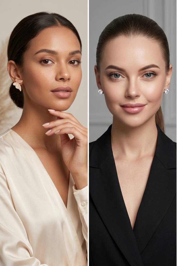 Wo  Set of 3 Rose-Gold-Plated Pear-Beaded Hoop Earrings