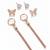 Wo  Set of 3 Rose-Gold-Plated Pear-Beaded Hoop Earrings