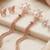 Wo  Set of 3 Rose-Gold-Plated Pear-Beaded Hoop Earrings