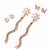 Wo  Set of 3 Rose-Gold-Plated Pear-Beaded Hoop Earrings