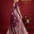 purple colour silk blend woven zari designer saree with blouse