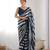 Teal colour heavy georgette sequin saree with blouse