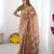 Orange color ready to wear saree with unstich blouse