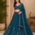 Blue Georgette Zari Sequence Embroidered Lehenga Choli with Dupatta