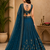 Blue Georgette Zari Sequence Embroidered Lehenga Choli with Dupatta