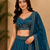 Blue Georgette Zari Sequence Embroidered Lehenga Choli with Dupatta