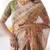 Orange color ready to wear saree with unstich blouse