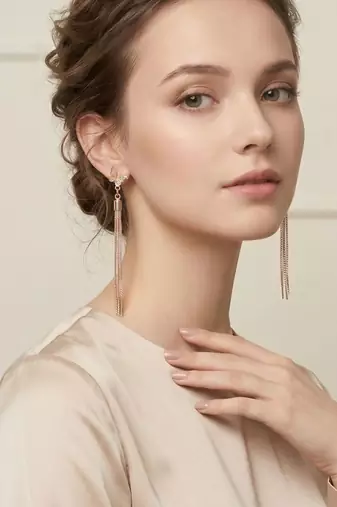 Wo  Set of 3 Rose-Gold-Plated Pear-Beaded Hoop Earrings