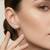 Wo  Set of 3 Rose-Gold-Plated Pear-Beaded Hoop Earrings