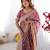 Wine color ready to wear saree with unstich blouse