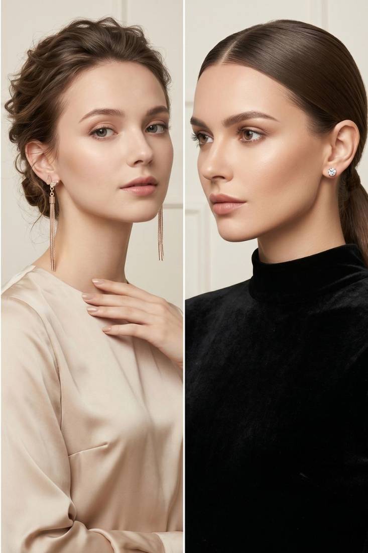 Wo  Set of 3 Rose-Gold-Plated Pear-Beaded Hoop Earrings