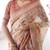 Ivory color ready to wear saree with unstich blouse