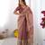 Maroon color ready to wear saree with unstich blouse