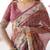Maroon color ready to wear saree with unstich blouse