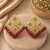 Emerald blossom kundan statement earrings
