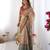 Beige color ready to wear saree with unstich blouse