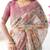 Cream color ready to wear saree with unstich blouse