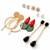 Wo  Set of 6 Gold-Plated Pear-Beaded Fashion Earrings