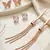   Set of 3 Rose-Gold-Plated Pear-Beaded Earrings